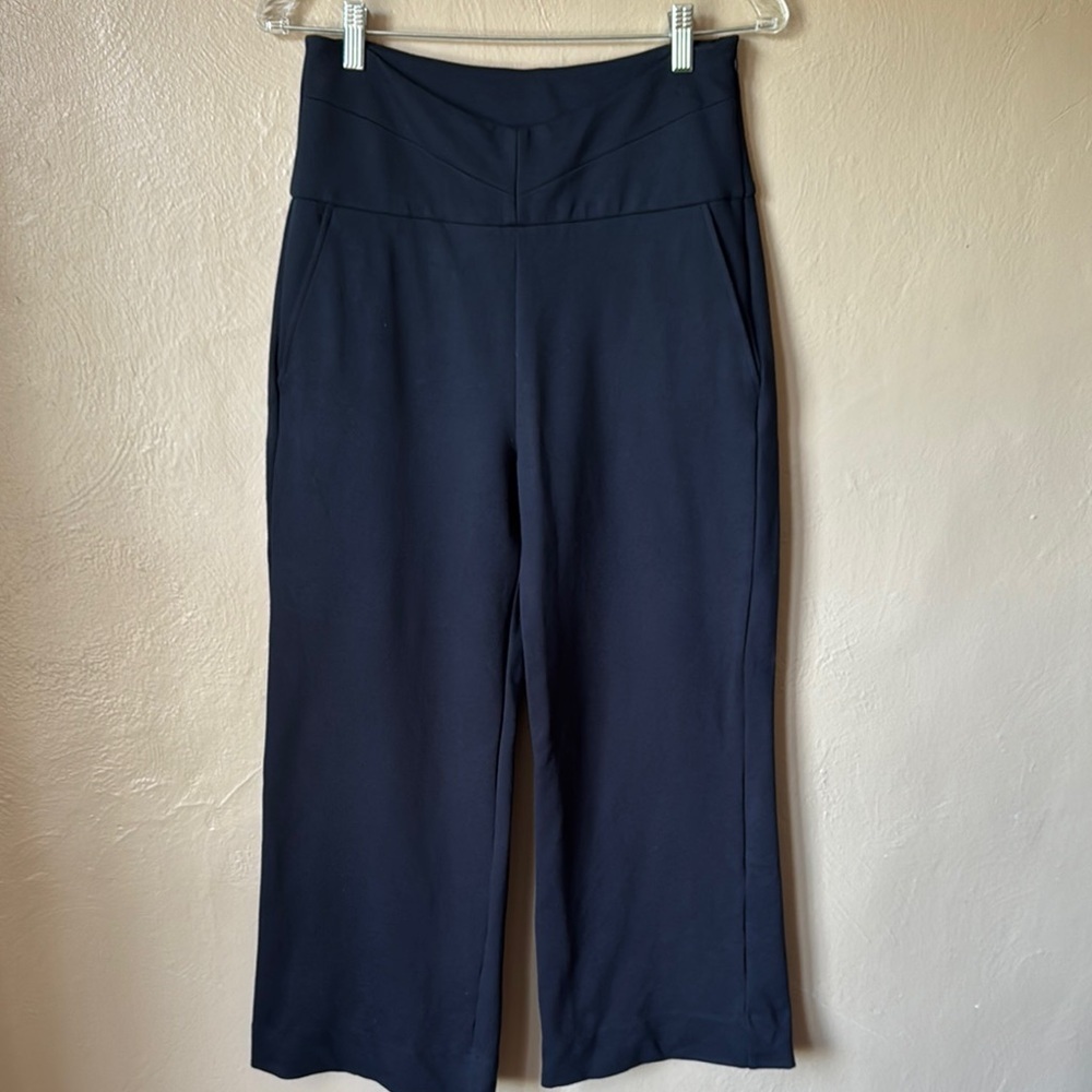 CAbi Coco Navy Blue High Waisted Trousers Size 6